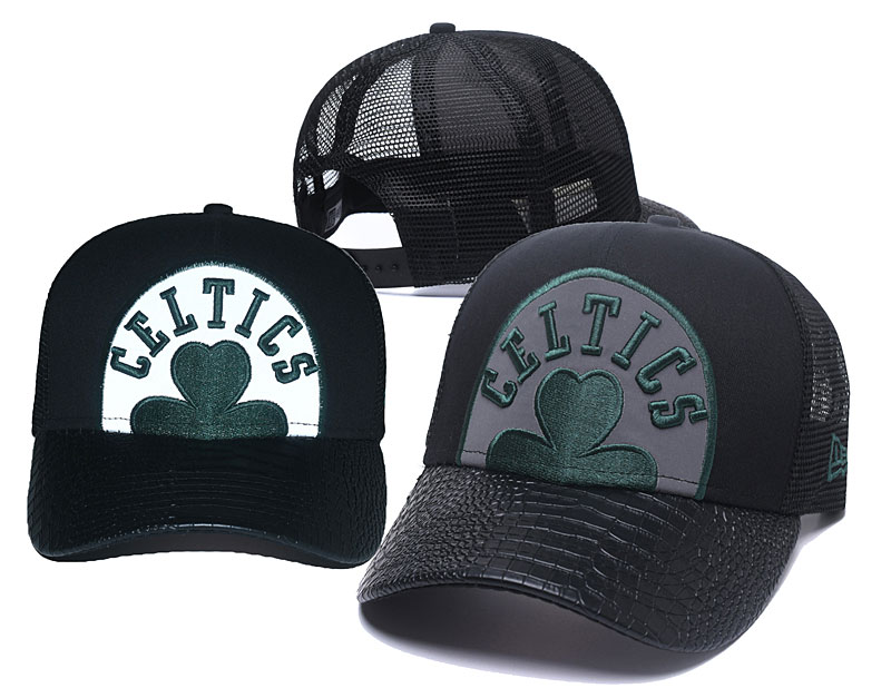 Celtics Team Logo Black Snapback Adjustable Hat GS