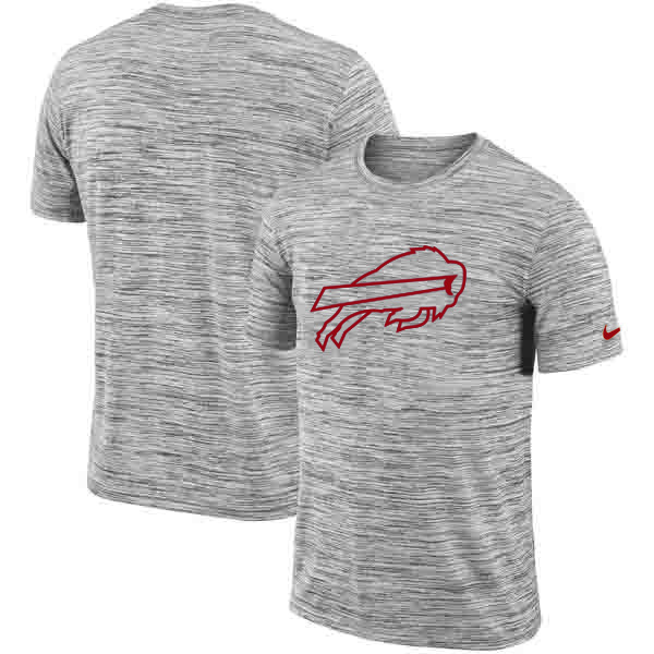 Men's Buffalo Bills Nike Heathered Black Sideline Legend Velocity Travel Performance T Shirt