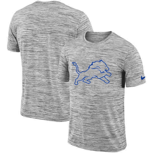 Men's Detroit Lions Nike Heathered Black Sideline Legend Velocity Travel Performance T Shirt