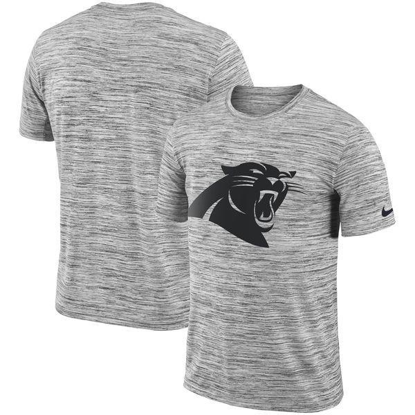 Nike Carolina Panthers Heathered Black Sideline Legend Velocity Travel Performance T Shirt