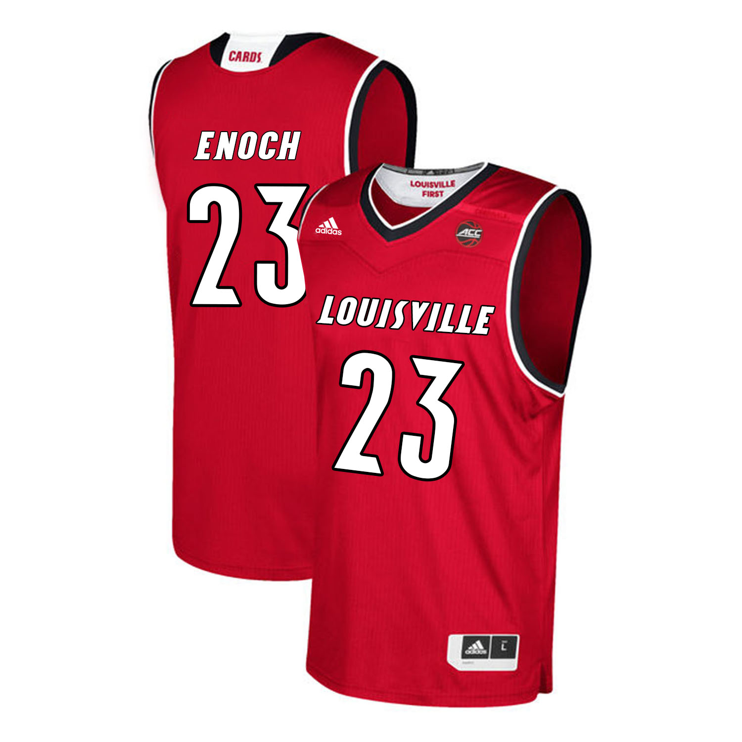 Louisville Cardinals 23 Steven Enoch Red College Basketball Jersey