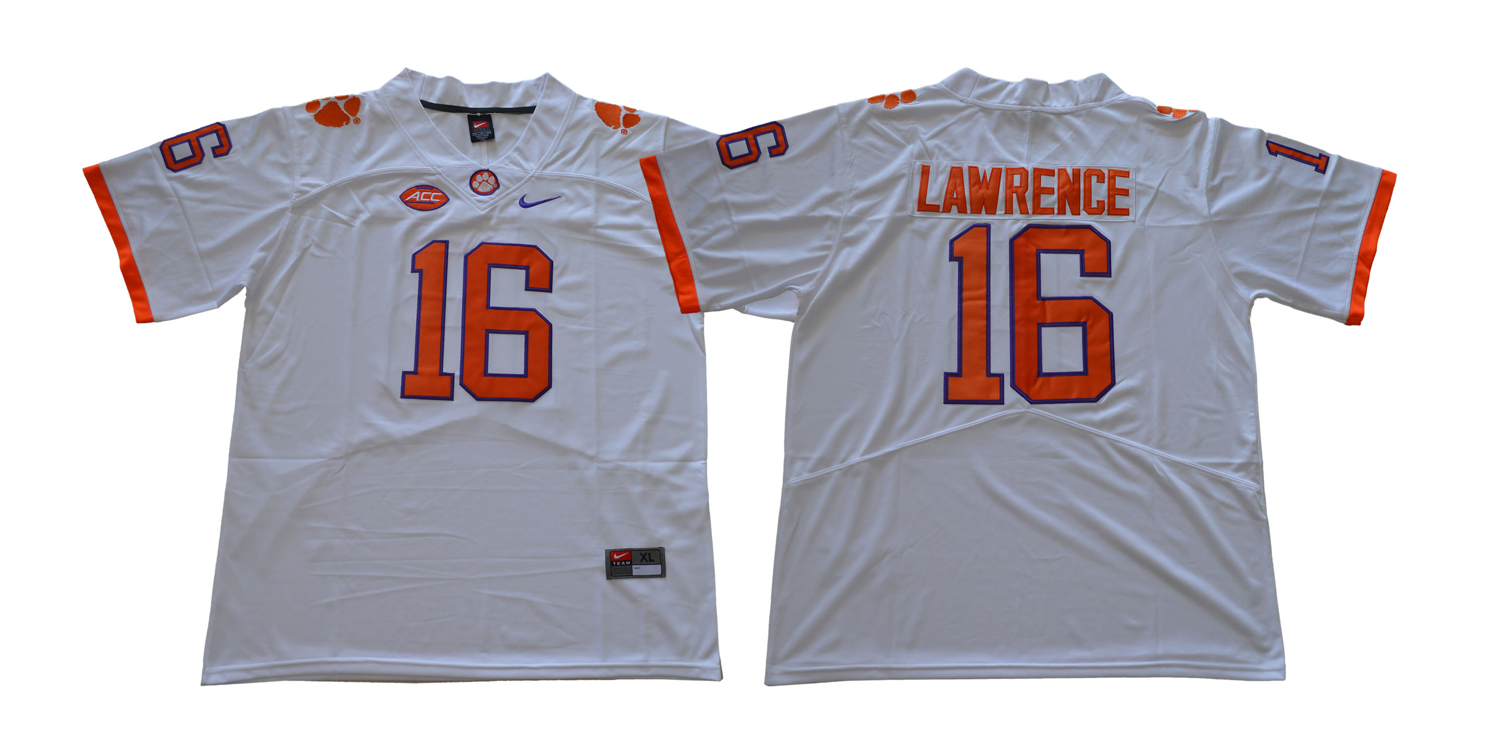 Clemson Tigers 16 Trevor Lawrence White College Football Jersey