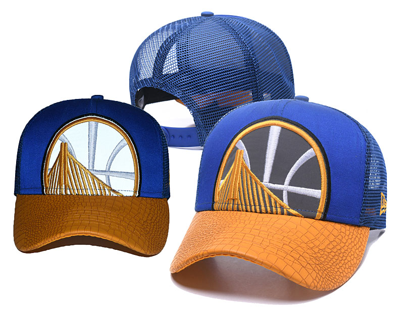 Warriors Team Logo Blue Snapback Adjustable Hat GS