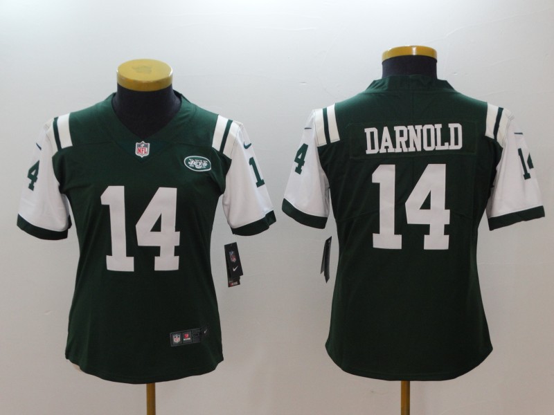 Nike Jets 14 Sam Darnold Green Women Vapor Untouchable Player Limited Jersey