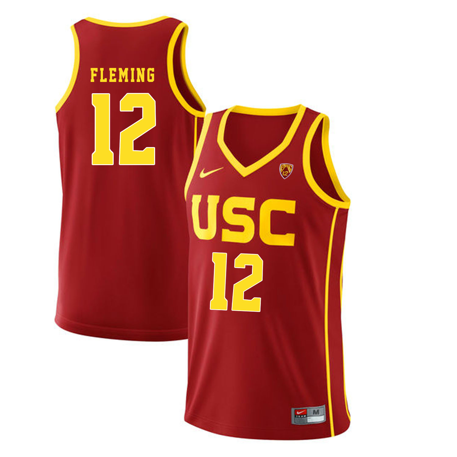 USC Trojans 12 Devin Fleming Red College Basketball Jersey