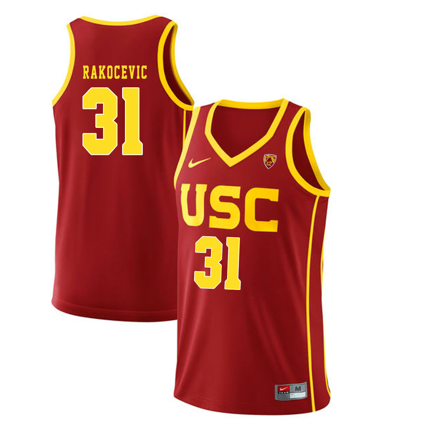 USC Trojans 31 Nick Rakocevic Red College Basketball Jersey