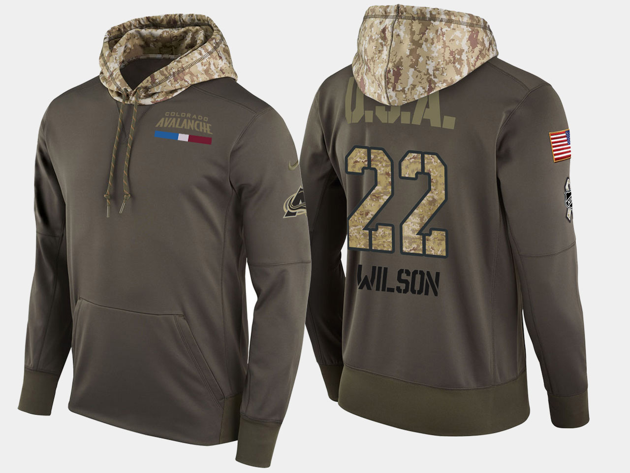 Nike Avalanche 22 Colin Wilson Olive Salute To Service Pullover Hoodie