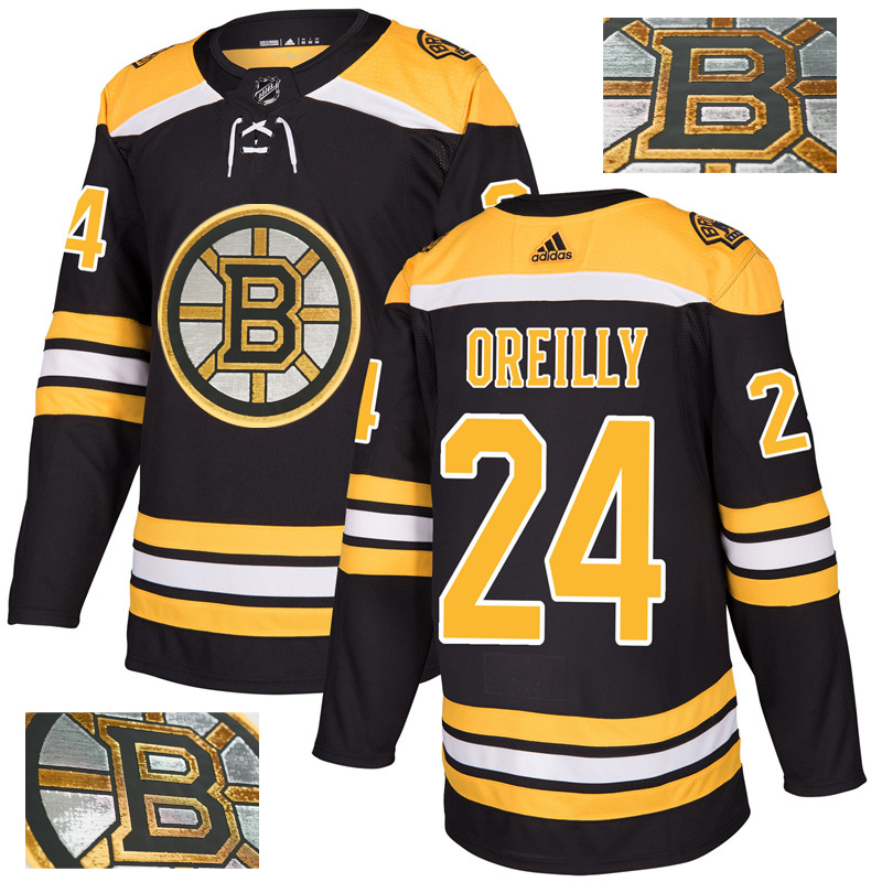 Bruins 24 Terry O'Reilly Black With Special Glittery Logo Adidas Jersey