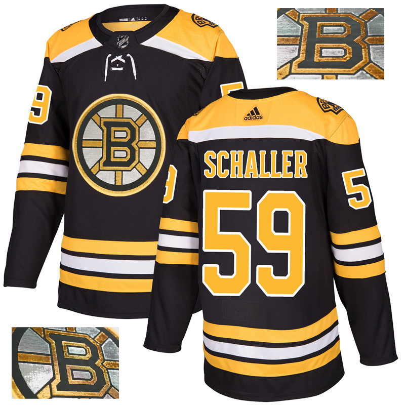 Bruins 59 Tim Schaller Black With Special Glittery Logo Adidas Jersey