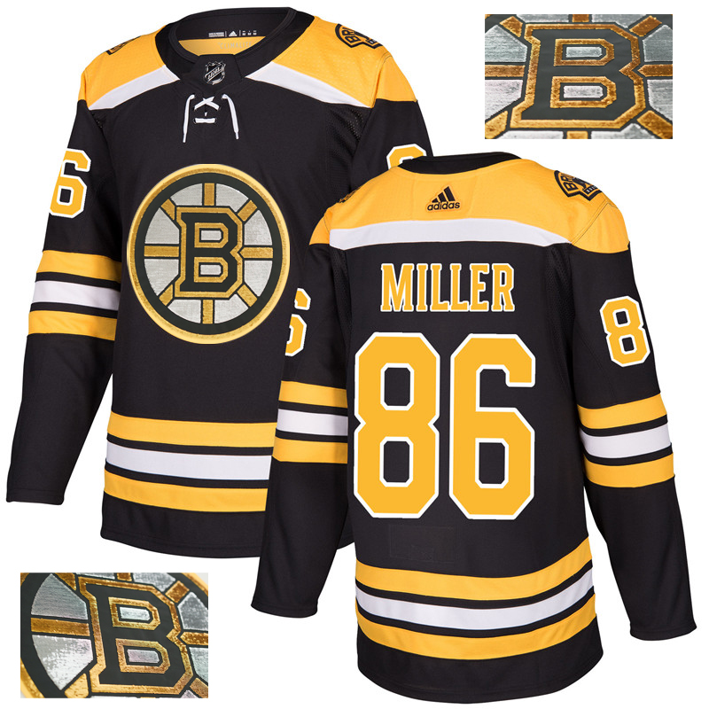 Bruins 86 Kevan Miller Black With Special Glittery Logo Adidas Jersey