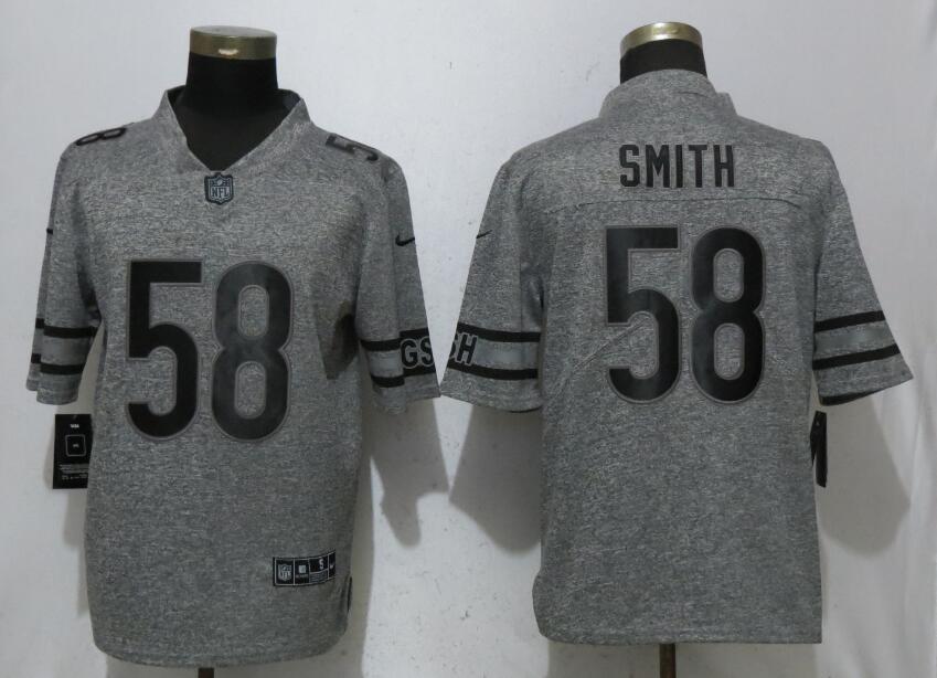 Nike Bears 58 Roquan Smith Gray Gridiron Gray Vapor Untouchable Limited Jersey