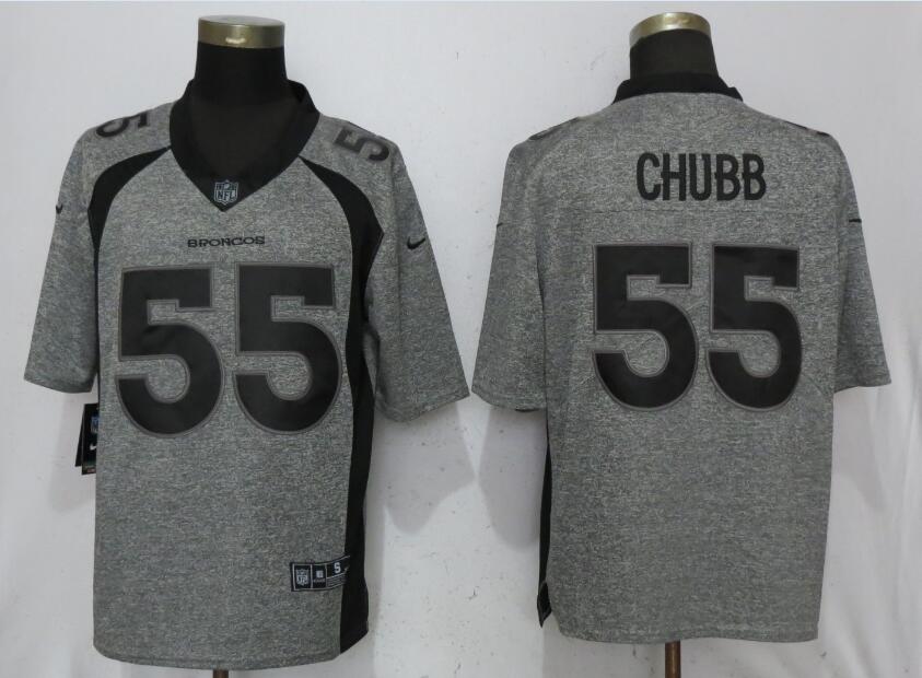Nike Broncos 55 Bradley Chubb Gray Gridiron Gray Youth Vapor Untouchable Limited Jersey