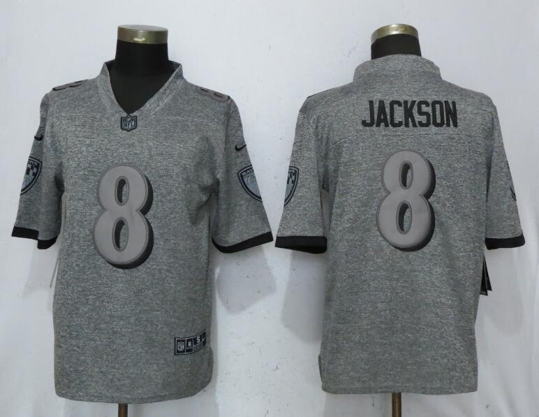 Nike Ravens 8 LaMar Jackson Gray Gridiron Gray Youth Vapor Untouchable Limited Jersey