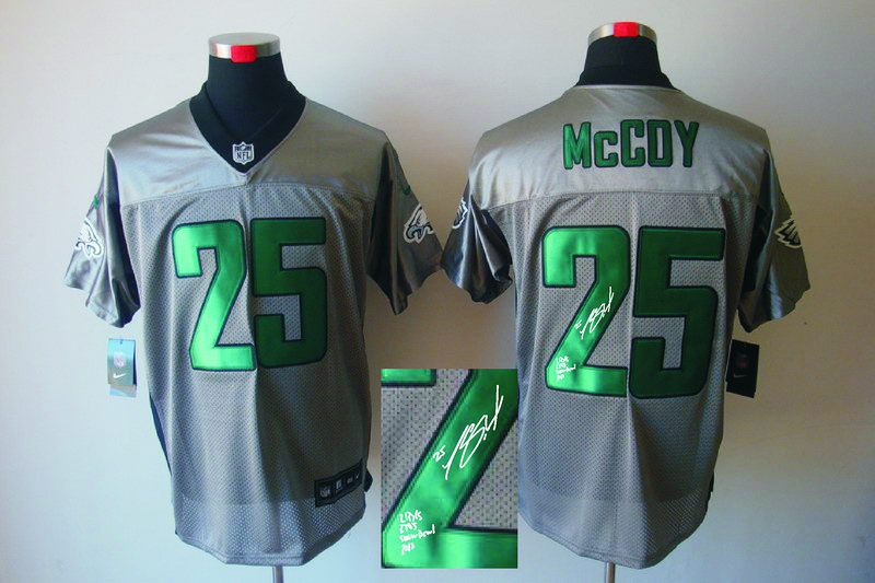 Nike Eagles 25 McCoy Grey Shadow Signature Edition Jerseys