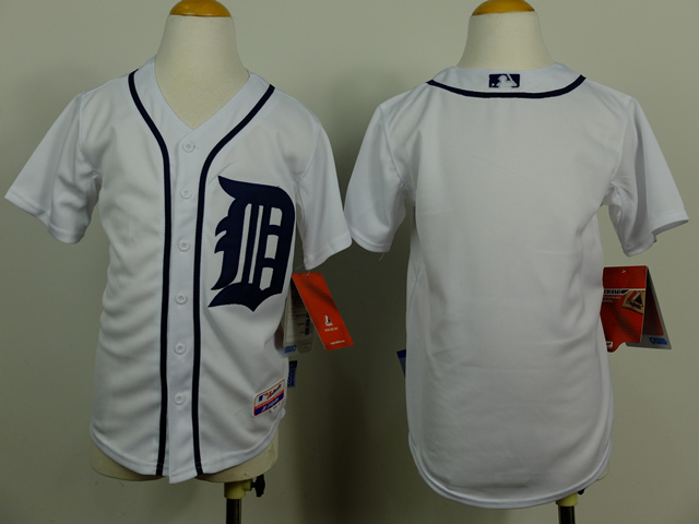 Tigers Blank White Youth Jersey