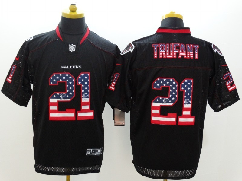 Nike Falcons 21 Desmond Trufant Black US Flag Elite Jersey