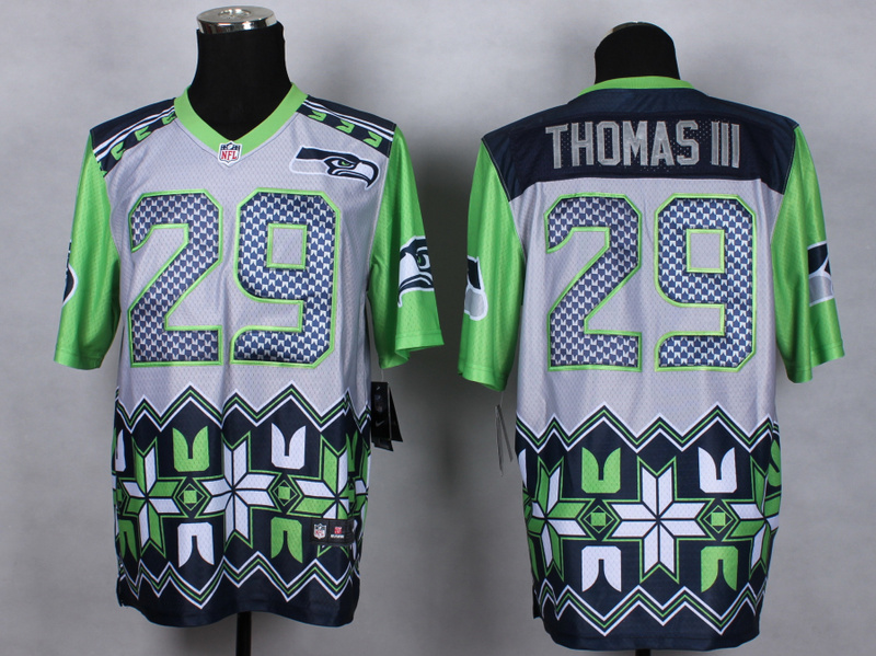 Nike Seahawks 29 Thomas III Noble Fashion Elite Jerseys