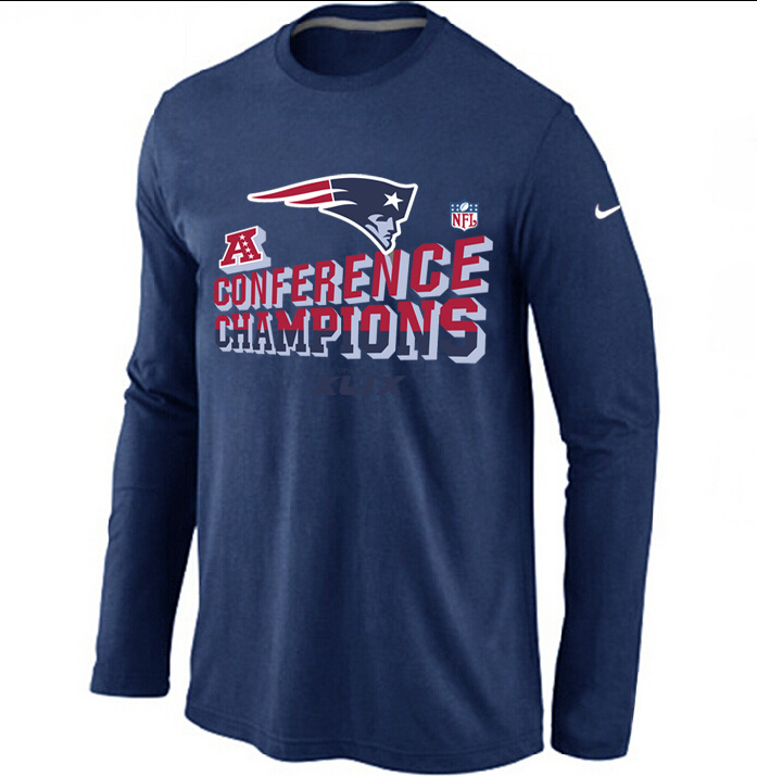 Nike Patriots 2015 Super Bowl XLIX Long Sleeve D.Blue T-Shirts