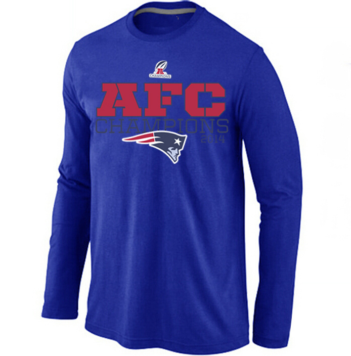 Nike Patriots Blue Long Sleeve Men T-Shirts