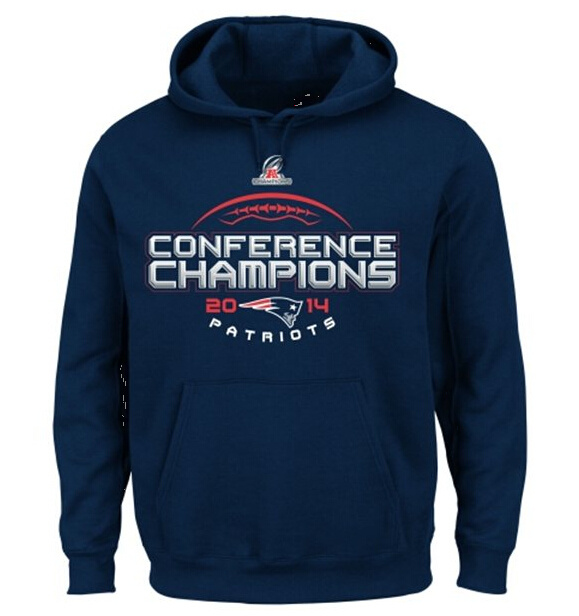 Nike Patriots 2014 AFC Conference Champions Hoodies Navy Blue