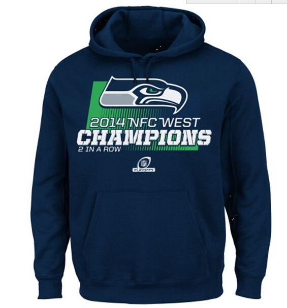 Nike Seahawks 2014 NFC Conference Champions Hoodies Navy Blue