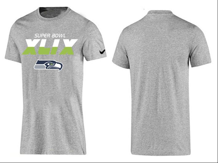Nike Seattle Seahawks 2015 Super Bowl XLIX L.Grey T-Shirts