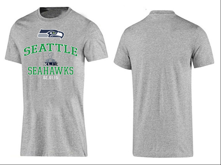 Nike Seattle Seahawks 2015 Super Bowl XLIX L.Grey T-Shirts02