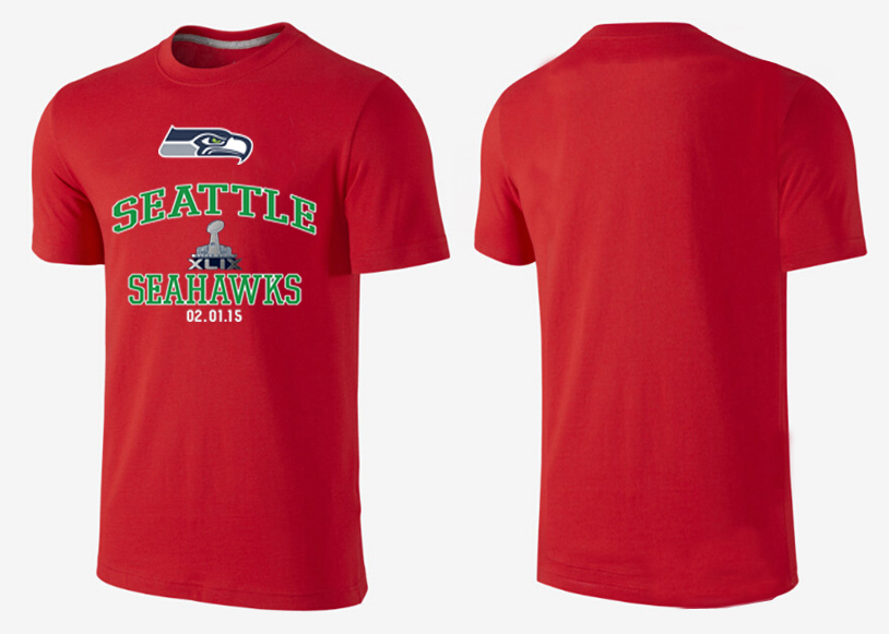 Nike Seattle Seahawks 2015 Super Bowl XLIX Red T-Shirts02