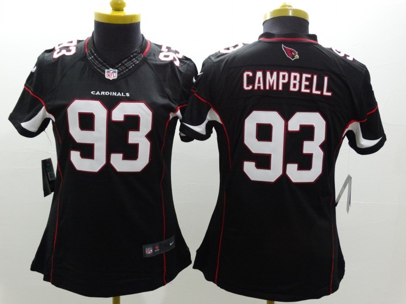 Nike Cardinals 93 Campbell Black Women Limited Jerseys