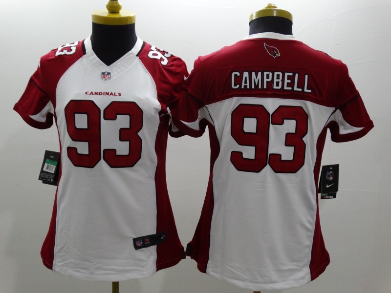 Nike Cardinals 93 Campbell White Women Limited Jerseys