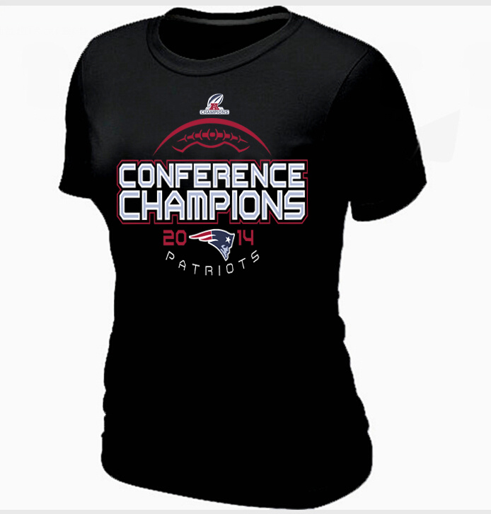 Nike New England Patriots Black Women T-Shirts02