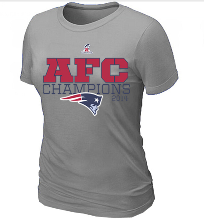Nike New England Patriots Grey Women T-Shirts