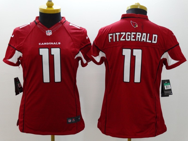 Nike Cardinals 11 Larry Fitzgerald Red Women Limited Jersey