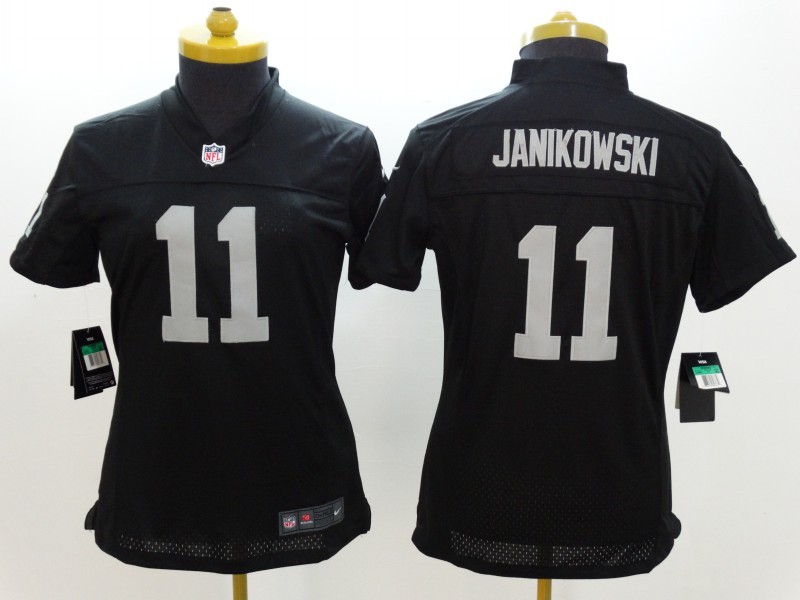 Nike Raiders 11 Janikowski Black Women Limited Jerseys