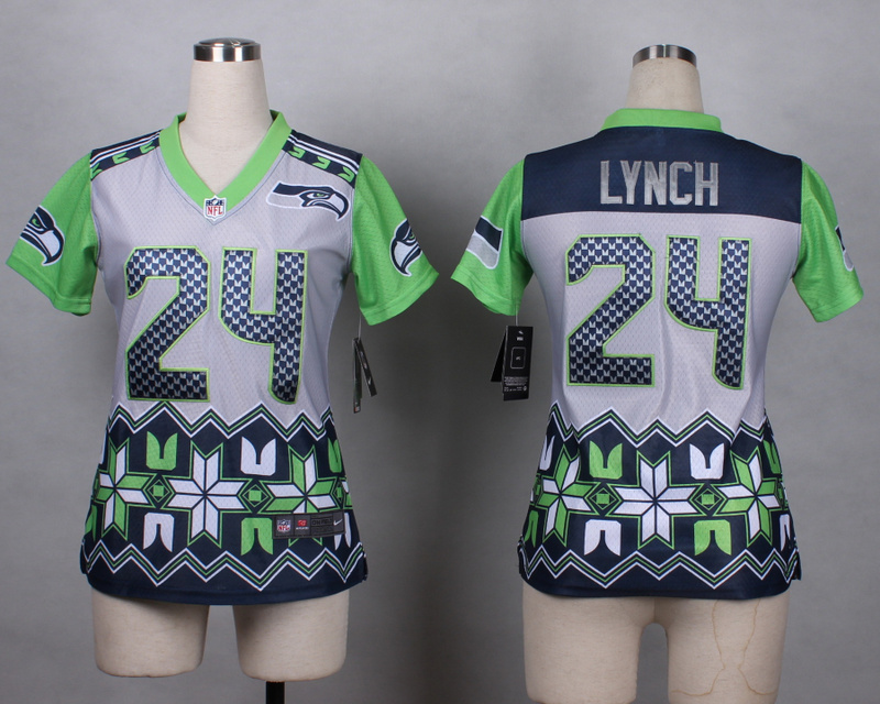 Nike Seahawks 24 Lynch Noble Fashion Women Jerseys