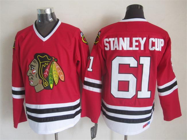 Blackhawks 61 Stanley Cup Red Jersey