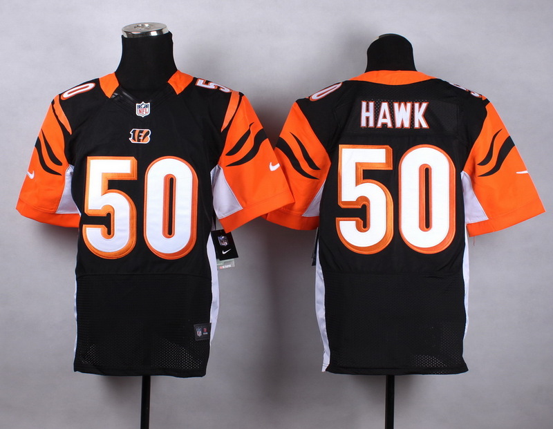 Nike Bengals 50 Hawk Black Elite Jersey