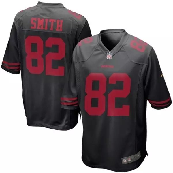 Nike 49ers 82 Torrey Smith Black Limited Jersey