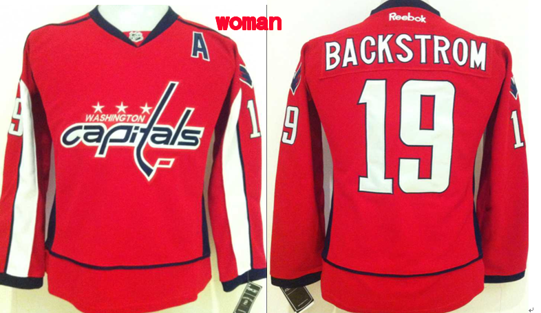 Capitals 19 Backstrom Red Women Jersey