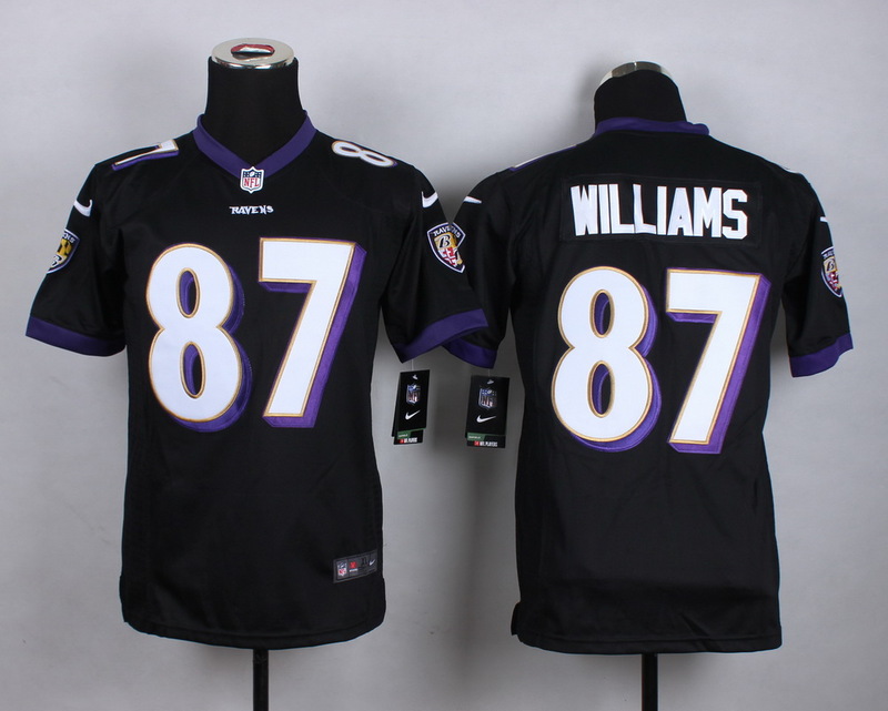 Nike Ravens 87 Maxx Williams Black Youth Game Jersey