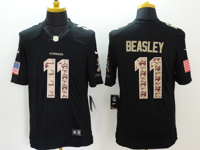 Nike Cowboys 11 Cole Beasley Black Salute To Service Limited Jersey