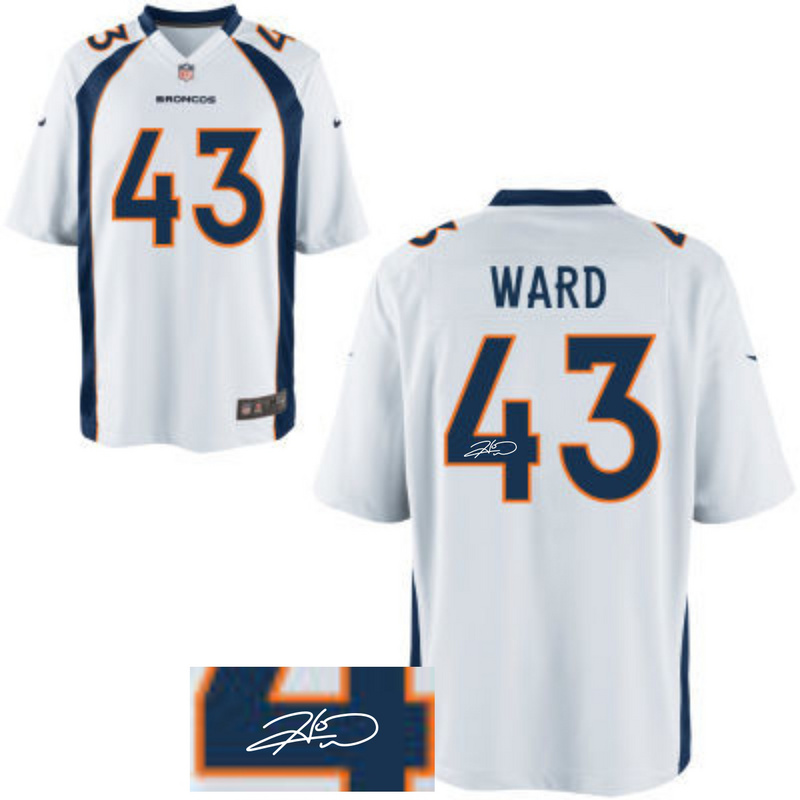 Nike Broncos 43 Ward White Signature Edition Elite Jerseys