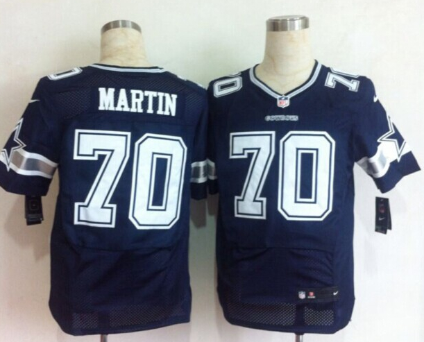 Nike Cowboys 70 Zack Martin Blue Elite Jersey