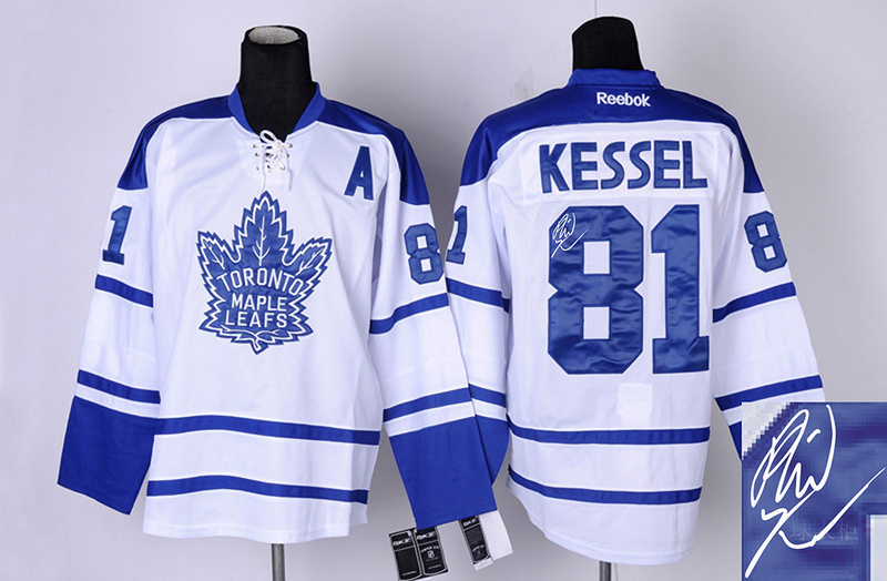 Maple Leafs 81 Kessel White Signature Edition Jerseys