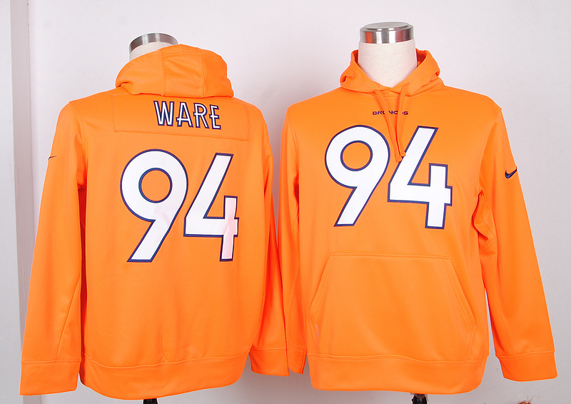 Nike Broncos 94 Ware Orange Pullover Hoodie