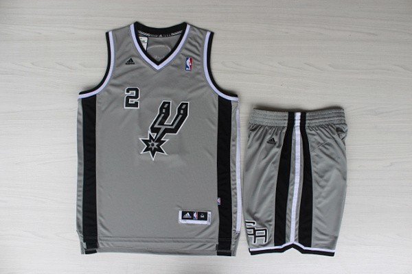 Spurs 2 Leonard Grey Revolution 30 Jerseys(With Shorts)