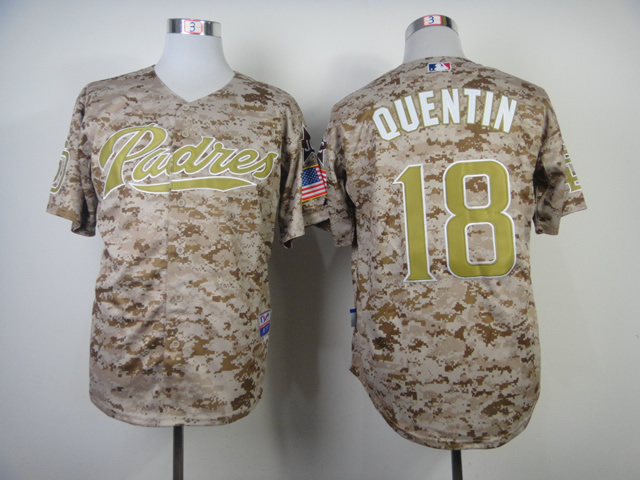 Padres 18 Quentin Camo Alternate 2 Cool Base Jerseys