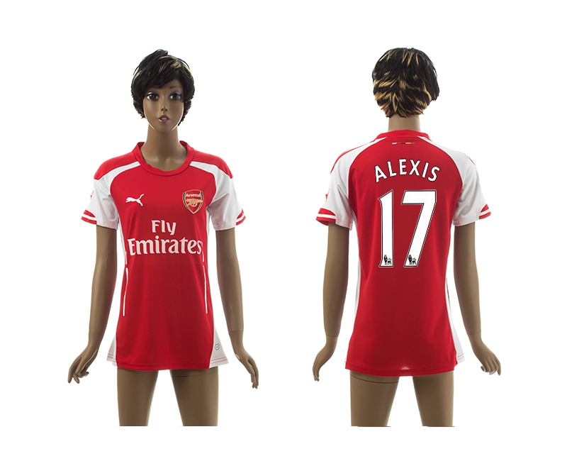 2014-15 Arsenal 17 Alexis Home Women Jerseys