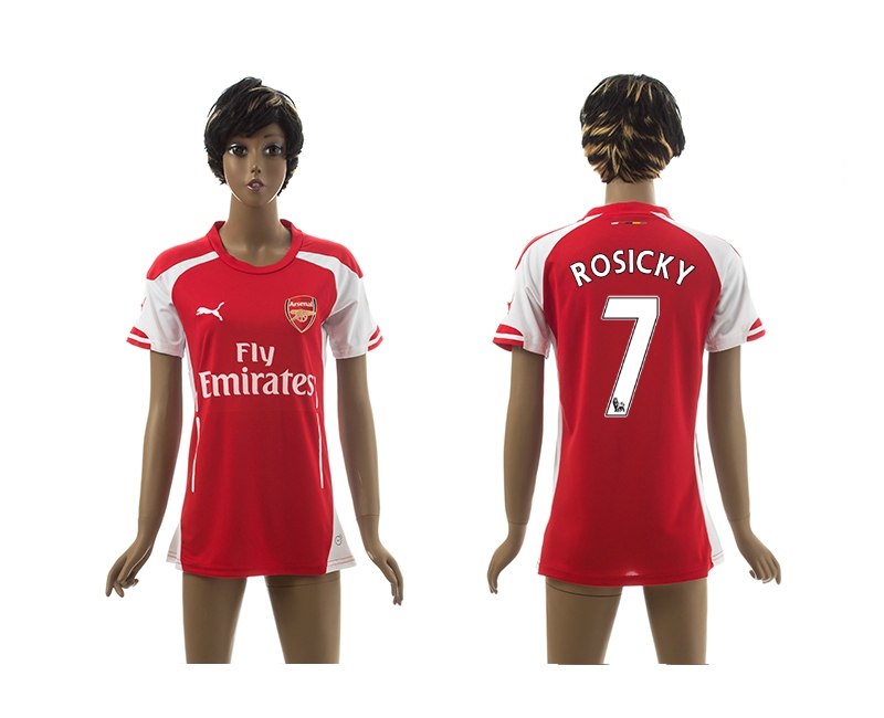 2014-15 Arsenal 7 Rosicky Home Women Jerseys