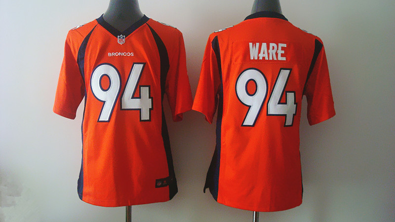 Nike Broncos 94 Ware Orange Youth Jerseys
